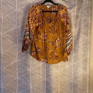 UMGEE floral blouse size large